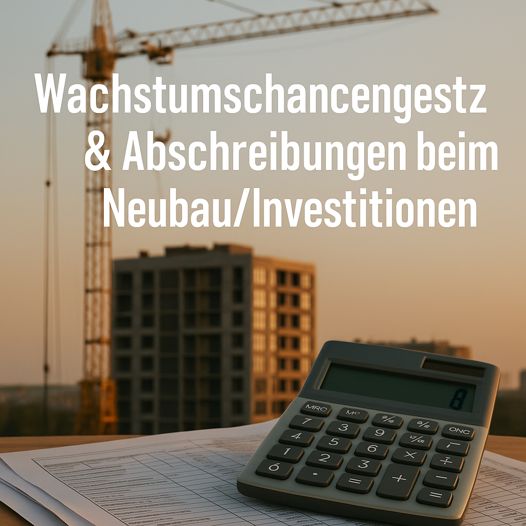 Wachstumschancengestz & Abschreibungen beim Neubau/Investitionen